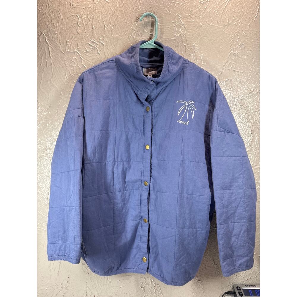 AMUSE SOCIETY Quilted SeaBreeze Jacket Beachly Womens size S/M Small Medium